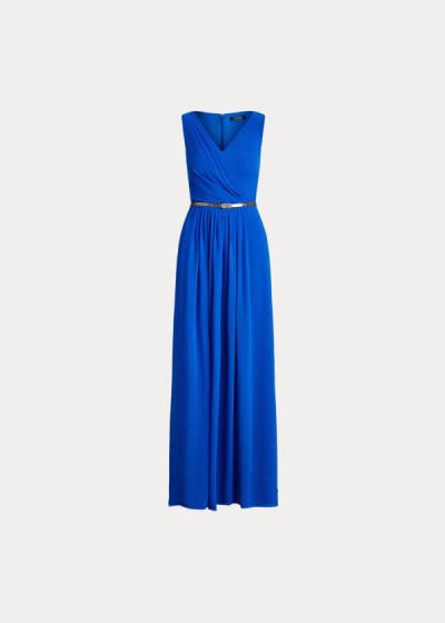 Vestido De Noche Ralph Lauren Mujer Azules - Georgette Sleeveless - CHIGV8645